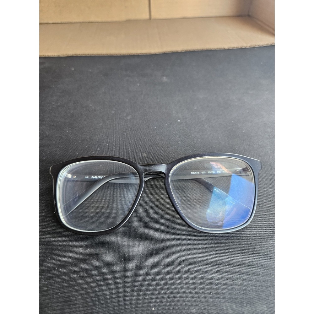 Nautica N6251S 005 Eyeglass Frames Black 56-18-145 Rectangle Full Rim